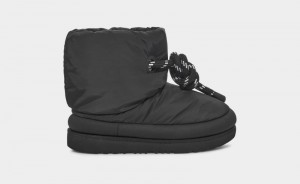 Black Kids' Ugg Classic Maxi Short Boots | India-7240938