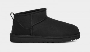 Black Men's Ugg Classic Ultra Mini Boots | India-5042817