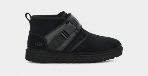 Black Men's Ugg Neumel Snapback Boots | India-2160437