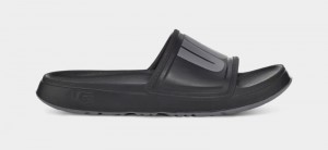 Black Men's Ugg Wilcox Slides | India-9326754