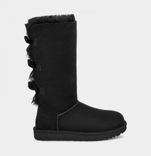 Black Women's Ugg Bailey Bow Tall Ii Boots | India-3680791