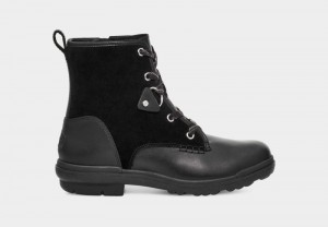 Black Women's Ugg Hapsburg Hiker Ankle Boots | India-4587921