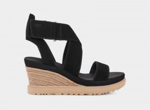 Black Women's Ugg Ileana Ankle Sandals | India-3597824