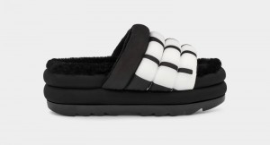 Black Women's Ugg Maxi Logo Slides | India-6124953