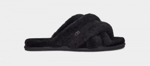 Black Women's Ugg Scuffita Slippers | India-5673128