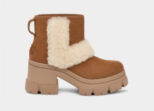 Brown Women's Ugg Brooklyn Sunburst Winter Boots | India-6071832