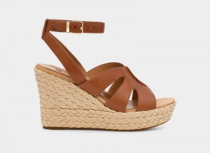 Brown Women's Ugg Careena Sandals | India-2578413