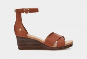 Brown Women's Ugg Eugenia Sandals | India-8794305