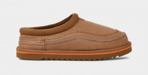 Brown / Orange Men's Ugg Tasman Cali Wave Clogs | India-2947850