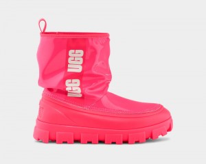 Coral Women's Ugg Classic Brellah Mini Boots | India-1472583