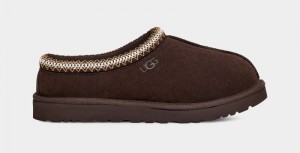 Deep Brown Men's Ugg Tasman Slippers | India-6715893