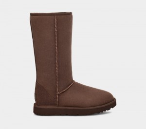 Deep Brown Women's Ugg Classic Tall Ii Boots | India-9082317