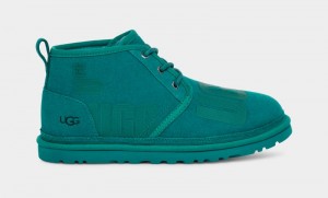 Deep Turquoise Men's Ugg Neumel Scatter Graphic Boots | India-8643750