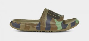 Green Men's Ugg Wilcox Camopop Slides | India-7095812