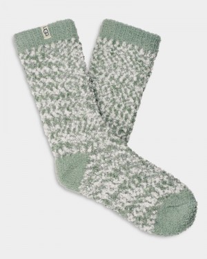 Green Women's Ugg Cozy Chenille Socks | India-5793062