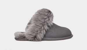 Grey Women's Ugg Scuff Sis Slippers | India-1095428