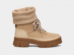 Mustard Women's Ugg Ashton Hiker Winter Boots | India-4623109