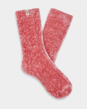 Pink Women's Ugg Leda Cozy Socks | India-9402183