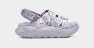 Purple Women's Ugg La Cloud Sandals | India-7081245