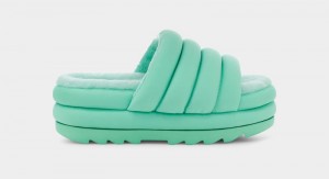 Turquoise Women's Ugg Maxi Slides | India-6254130