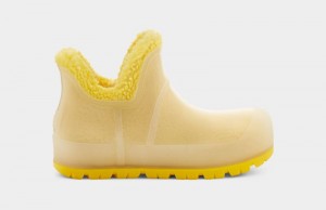 Yellow Women's Ugg Raincloud Clear Boots | India-7093514