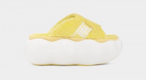 Yellow Women's Ugg Sugarcloud Slides | India-7286153