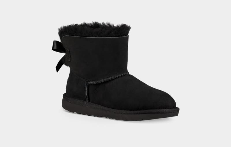 Black Kids' Ugg Mini Bailey Bow Ii Boots | India-8079342