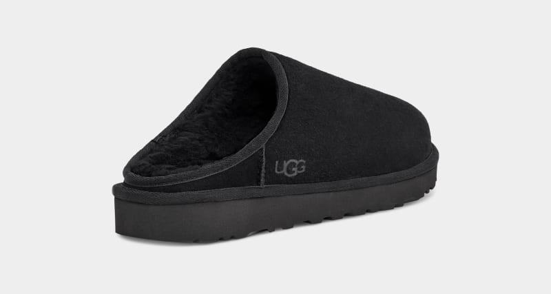 Black Men's Ugg Classic Slip-On Slippers | India-5812473