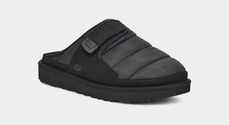 Black Men's Ugg Dune Slip-On Lta Slippers | India-4650278