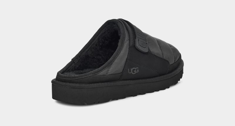 Black Men's Ugg Dune Slip-On Lta Slippers | India-4650278