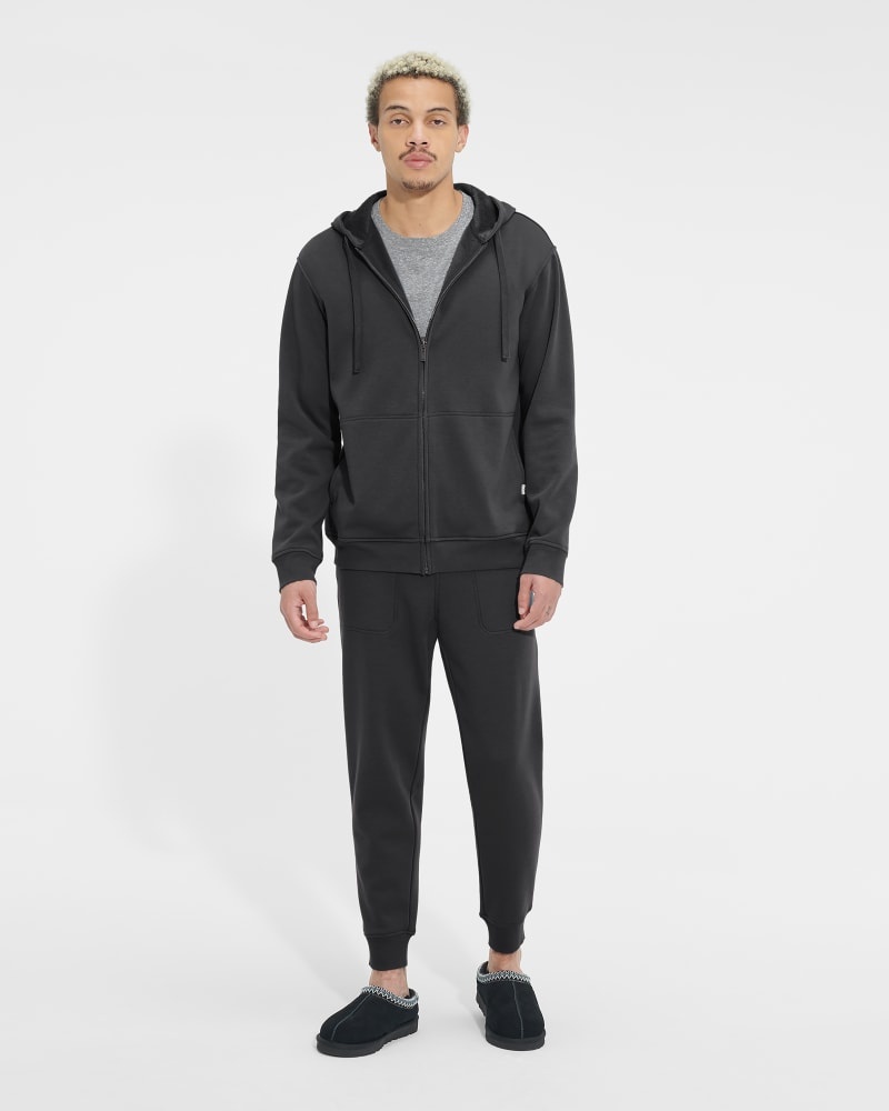 Black Men's Ugg Gordon Zipped Hoodie | India-8960724