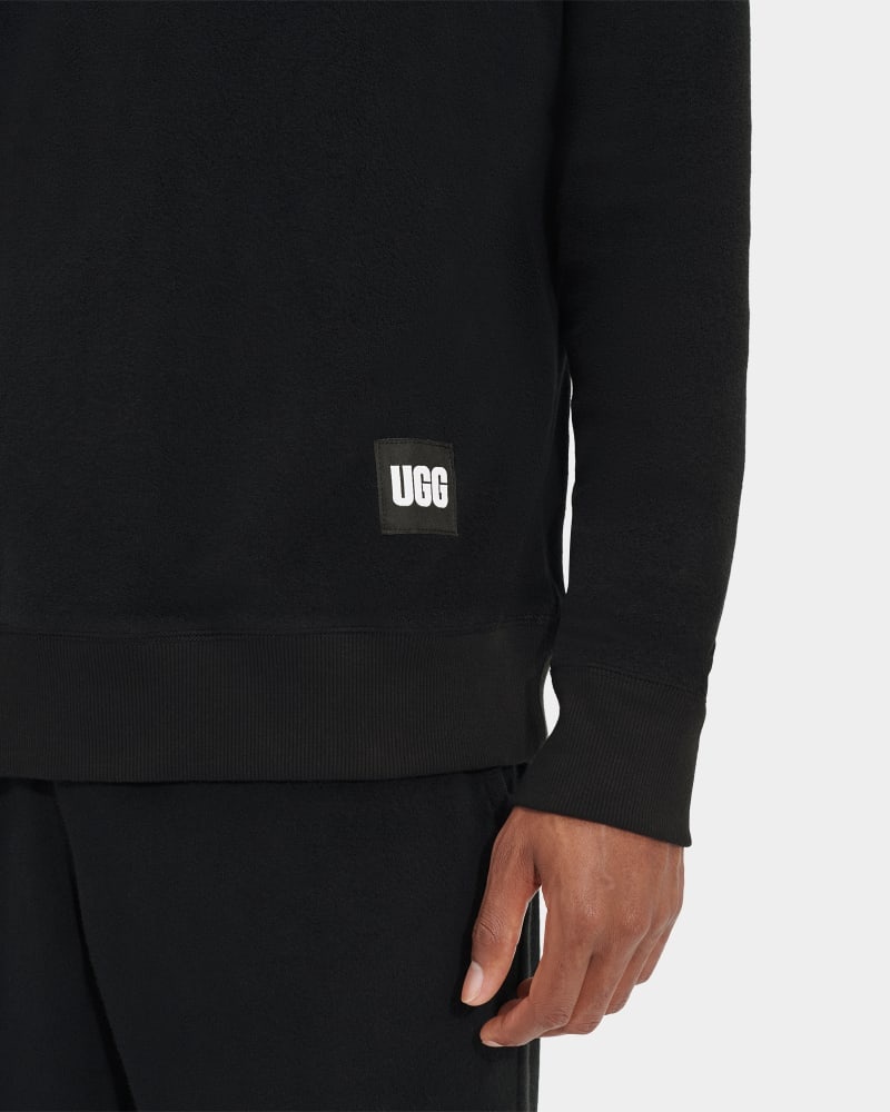 Black Men's Ugg Kamryn Crewneck Sweatshirts | India-1825306