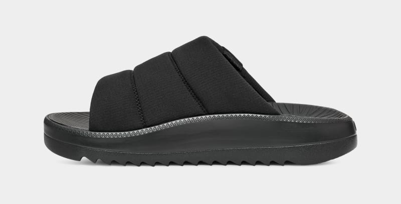 Black Men's Ugg Maxxer Slides | India-9506713