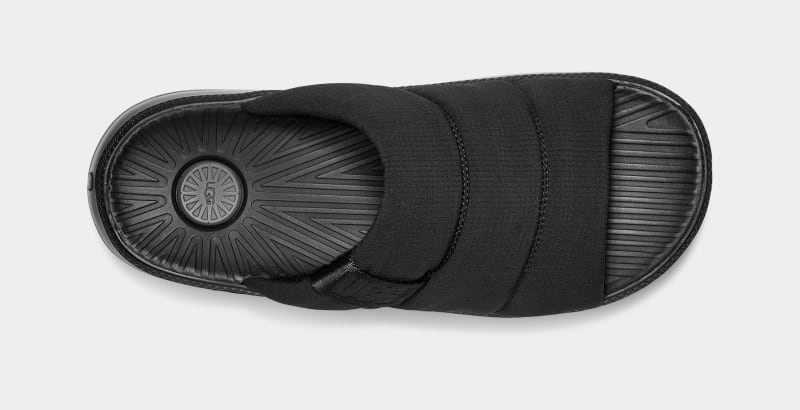 Black Men's Ugg Maxxer Slides | India-9506713