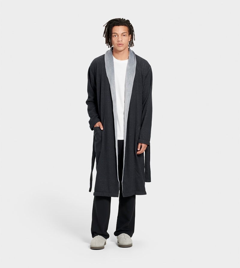 Black Men's Ugg Robinson Sleepwear | India-1835694