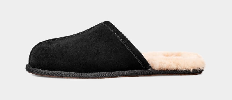 Black Men's Ugg Scuff Slippers | India-8920537