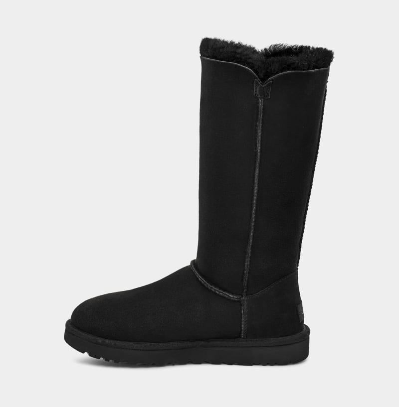 Black Women's Ugg Bailey Button Triplet Ii Boots | India-7368401