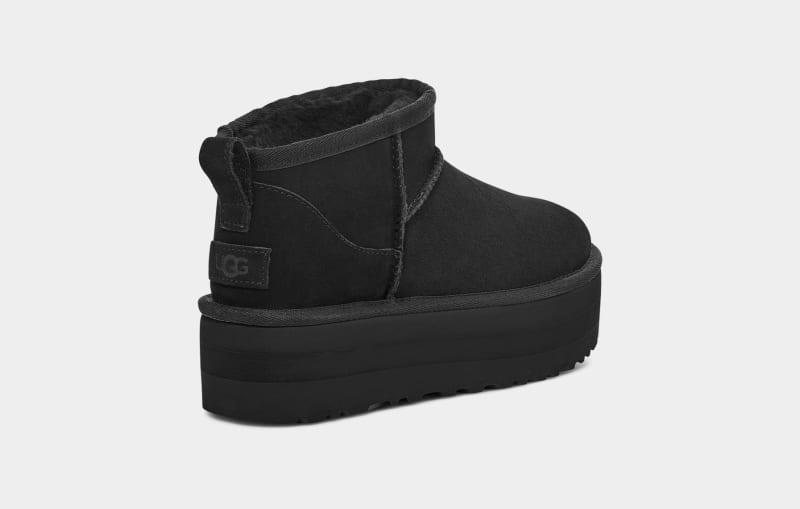 Black Women's Ugg Classic Ultra Mini Platform Boots | India-3120476