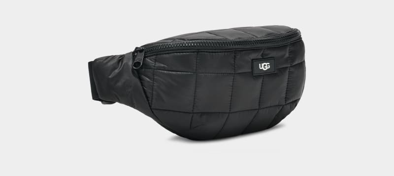 Black Women's Ugg Gibbs Puff Belt Bags | India-2196503