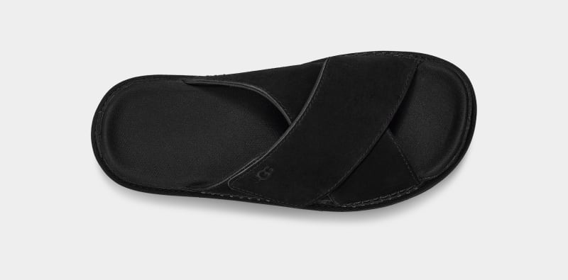 Black Women's Ugg Goldenstar Cross Slides | India-8162374