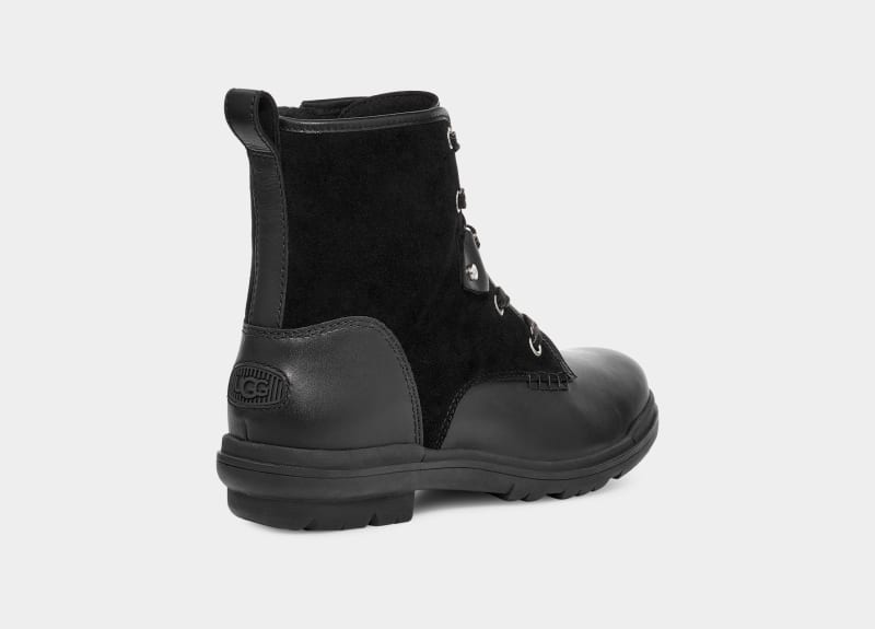 Black Women's Ugg Hapsburg Hiker Ankle Boots | India-4587921