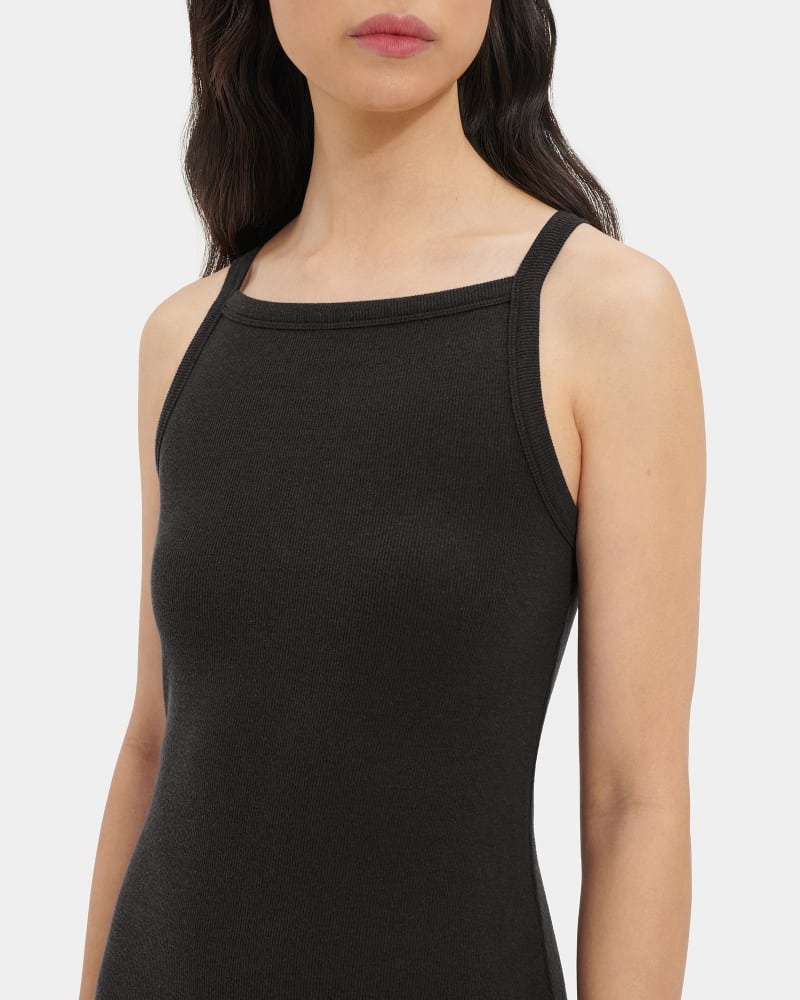 Black Women's Ugg Hatchell Ribbed Dress | India-1256439