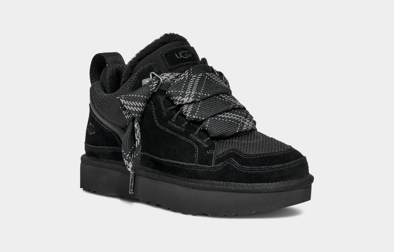 Black Women's Ugg Lowmel Sneakers | India-9301248