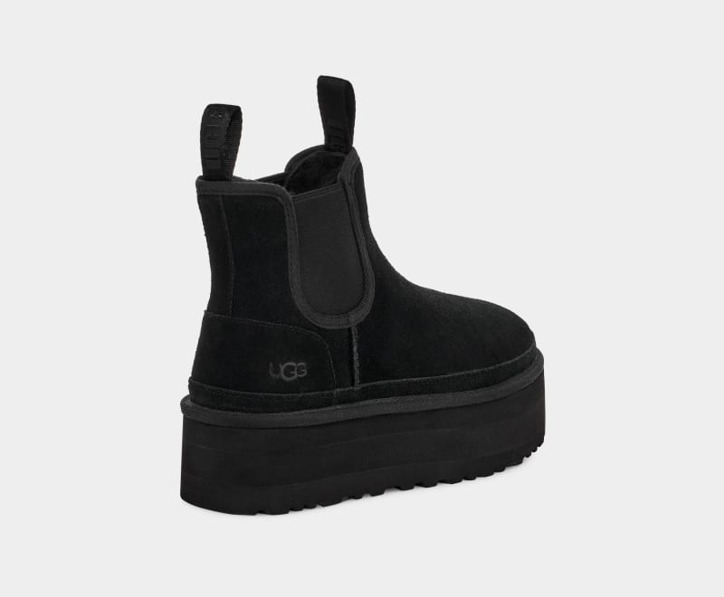 Black Women's Ugg Neumel Platform Chelsea Boots | India-3017982