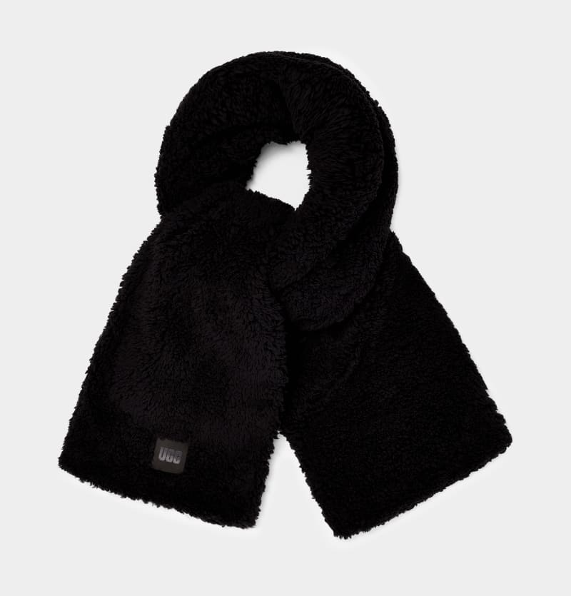 Black Women\'s Ugg Sherpa Oversized Scarf | India-4823501