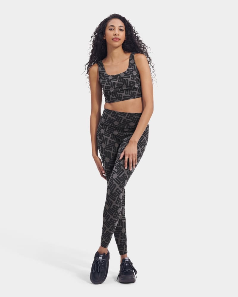 Black Women's Ugg Zayley Bralette Monogram Tops | India-6158094