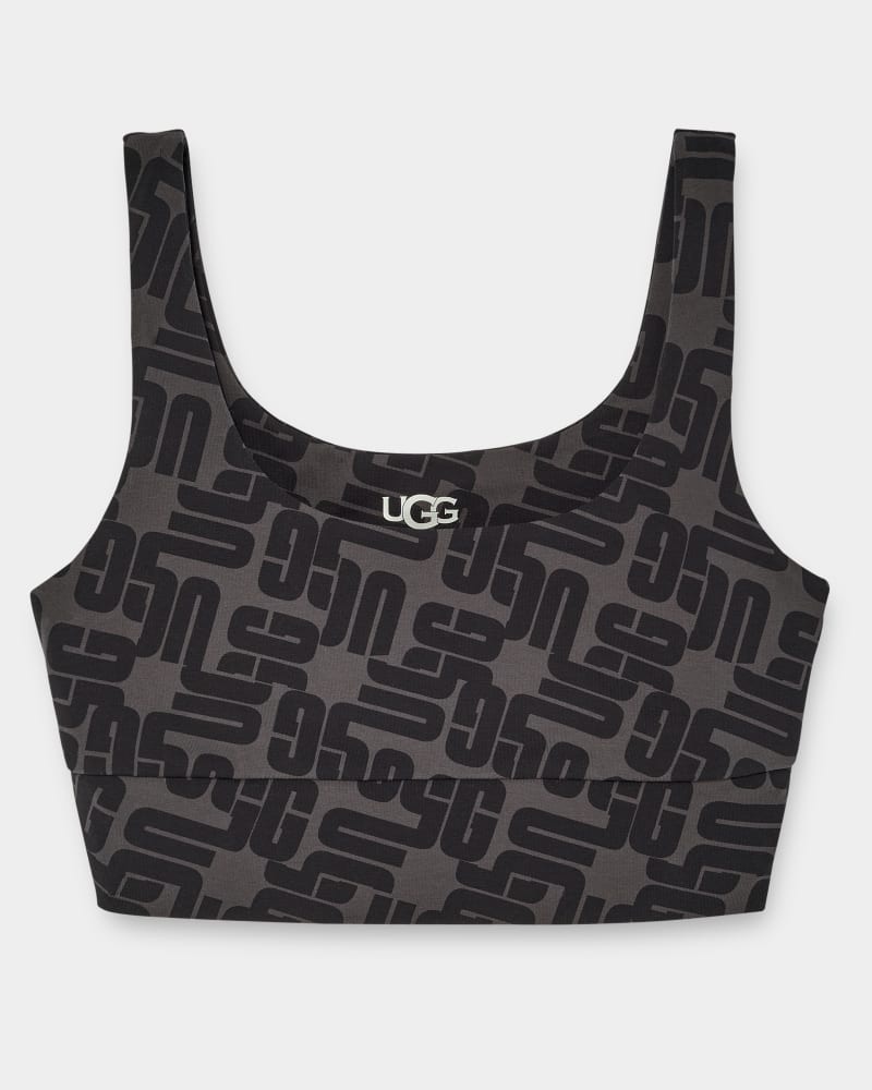 Black Women's Ugg Zayley Bralette Monogram Tops | India-6158094