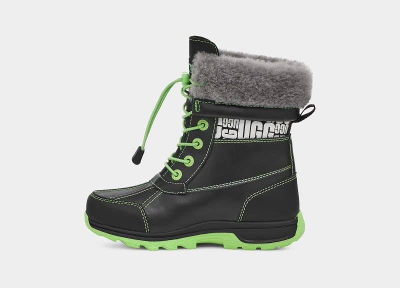 Black / Green Kids' Ugg Butte Ii Cwr Glow Graphic Winter Boots | India-9167820