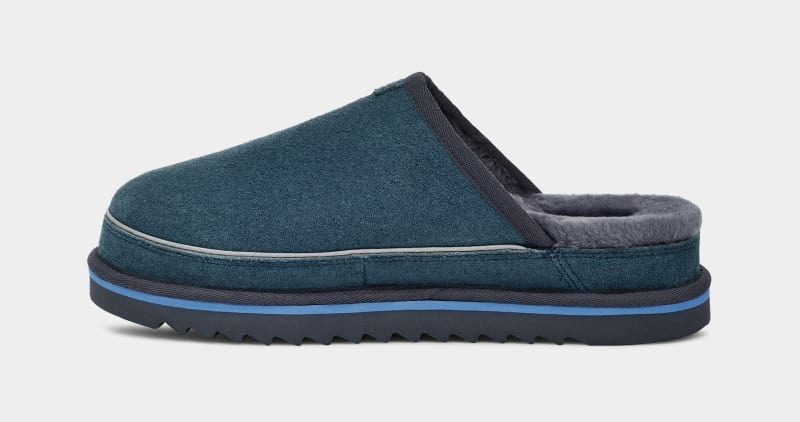 Blue Men's Ugg Scuff Cali Wave Slippers | India-5349027