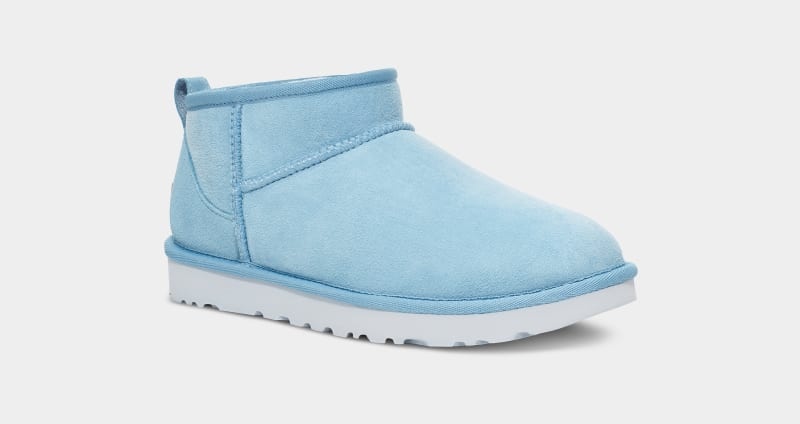 Blue Women's Ugg Classic Ultra Mini Boots | India-4761298